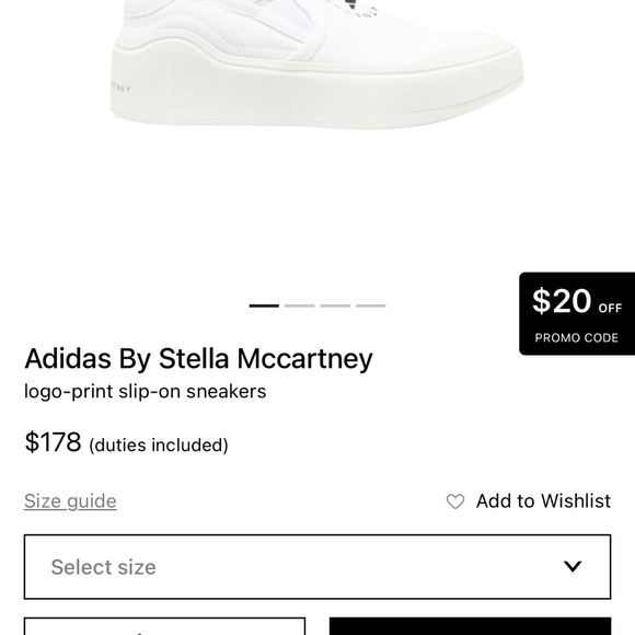 Stella McCartney with Adidas Court Slip On white tennis shoes in 5.5 US. - Picture 4 of 15